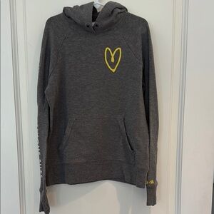 Athleta Girl x Simone Biles Gray Hoodie with Yellow Heart Accent